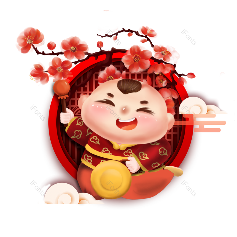 贺新春图片,新年元素,PNG,免抠素材